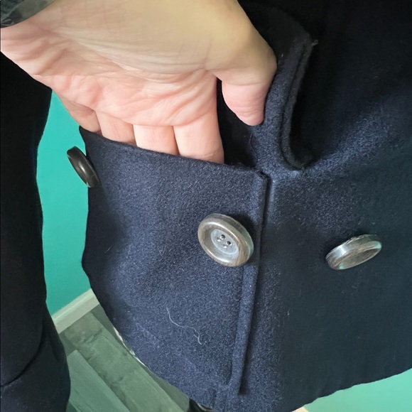 dELIA’S Wool Coat with Faux Fur hood - Picture 6 of 13